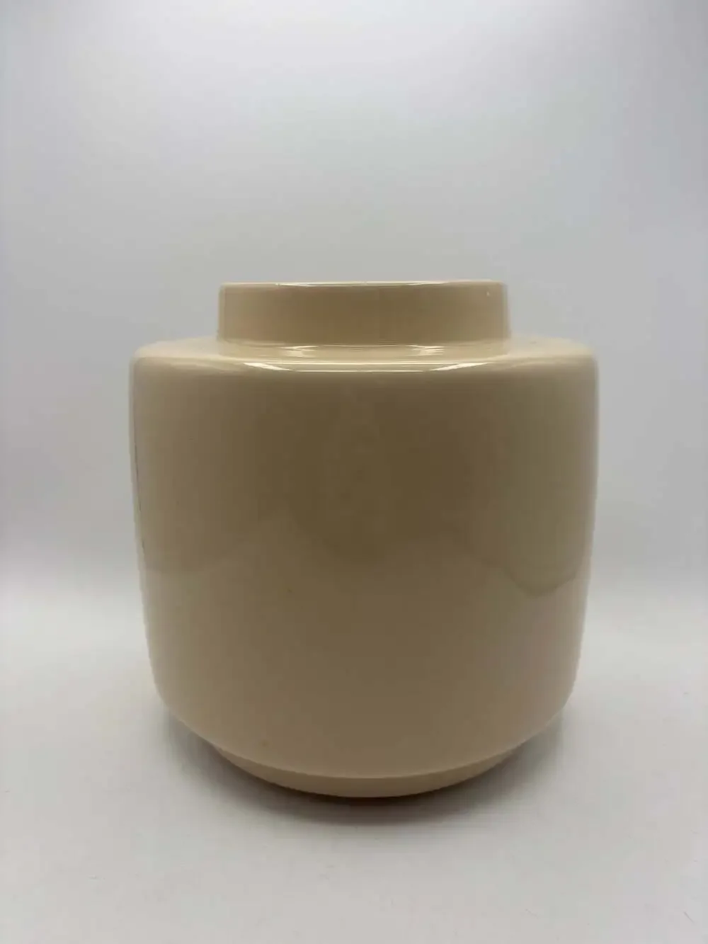 Vintage McCoy 1970s Cream Ceramic Canister/Cookie Jar Model 214
